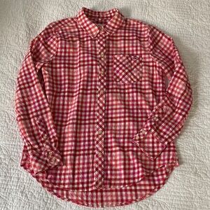 Vineyard Vines Pink and White Plaid Button-Down Shirt